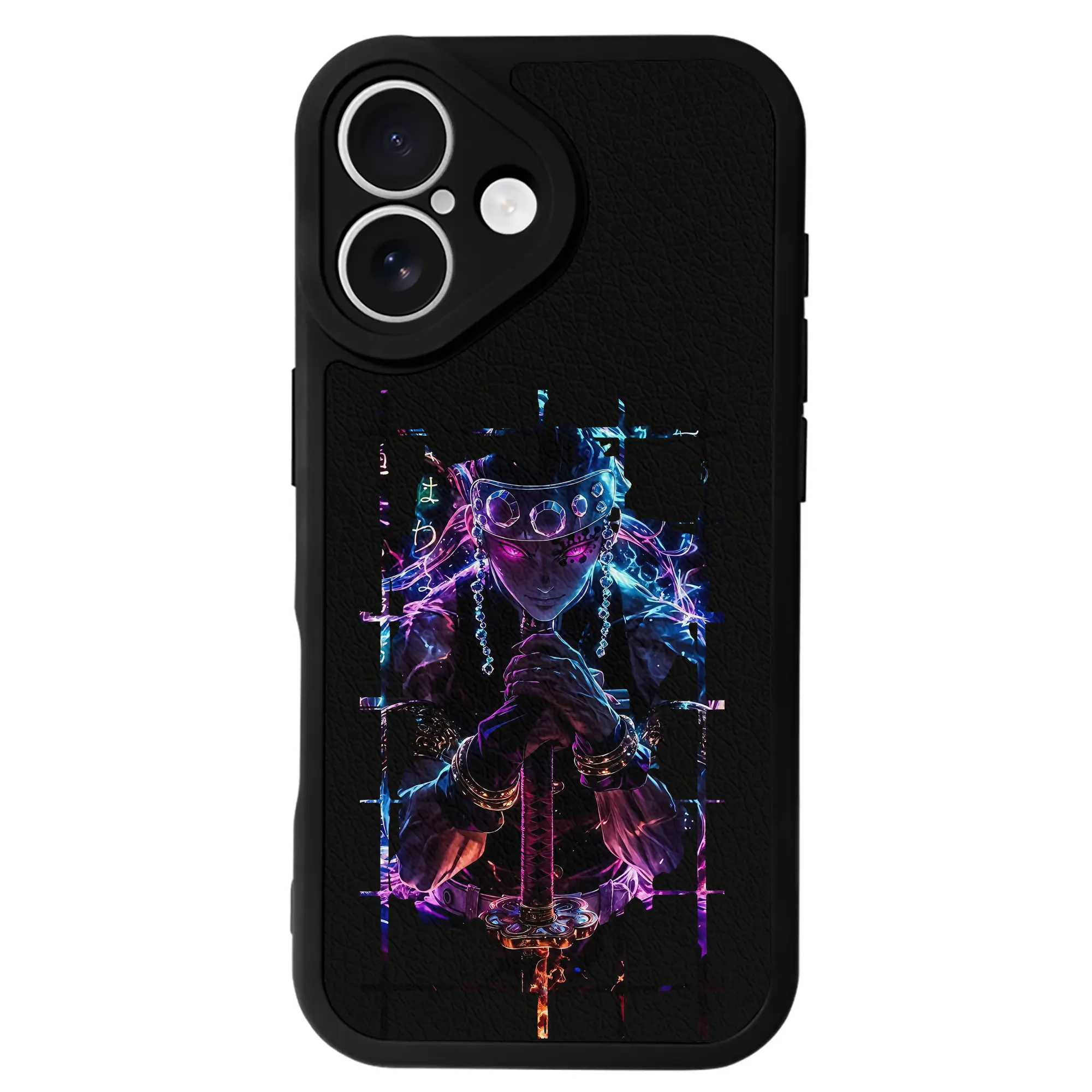 鬼滅の刃 グッズ,宇髄 天元 - IPhone 16シリーズ対応 ・ シリコンスマホケース ・ レザー調 ・ 高精度フィット ・ 耐衝撃 ・ ワイヤレス充電対応 ・ 精密カット